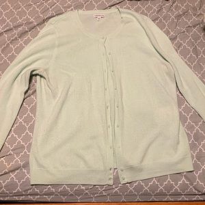 Pale green cardigan